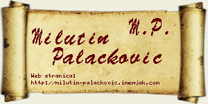 Milutin Palačković vizit kartica